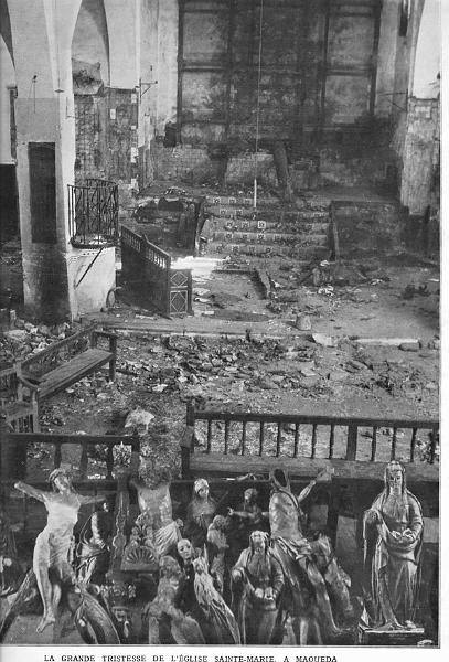 013.jpg - Estado en el que quedó el interior de la iglesia parroquial de Maqueda (Toledo).