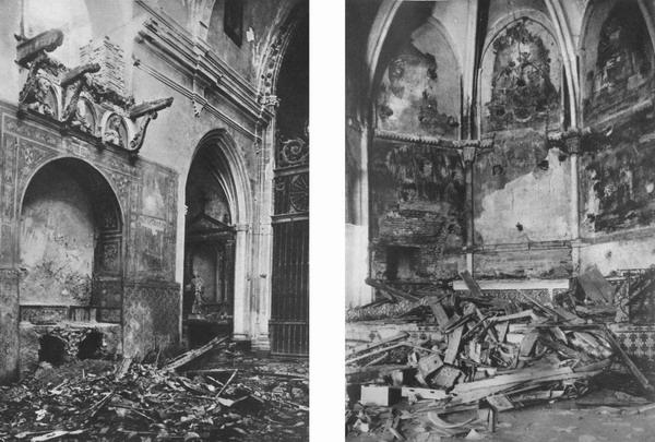 056.jpg - A la izq. iglesia de Baena (Córdoba). A la derecha, iglesia gótica de Usagre (Badajoz). Profanadas, saqueadas e incendiadas.